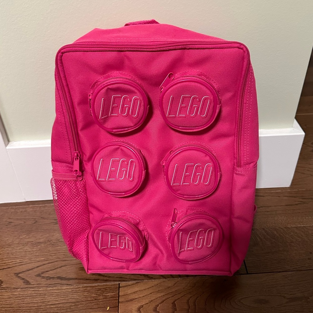Vintage LEGO Brick - Vibrant Pink Backpack (2007) - 851950 (Smaller Size)